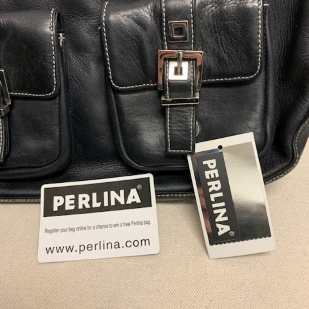 Black Perlina Purse Soft Leather Purse - Picture 3 of 11